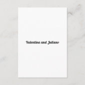 Zwart-wit Bruiloft Gift Registry Portret Informatiekaartje (Achterkant)