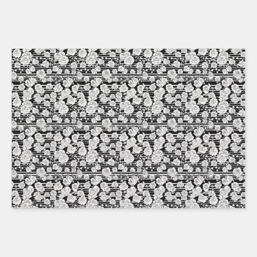 Zwart-wit bruiloft inpakpapier (Voorkant 2)