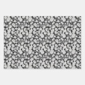 Zwart-wit bruiloft inpakpapier vel (Voorkant 2)