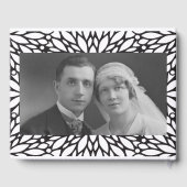 Zwart-wit bruiloft Jubileum 2 foto Gastenboek (Achterkant)