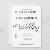 Zwart-wit bruiloft kaart (Voorkant)