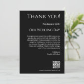 Zwart-wit-bruiloft Kaart (Staand voorkant)