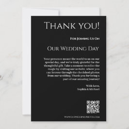 Zwart-wit-bruiloft Kaart