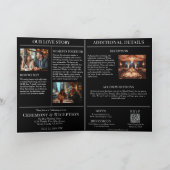 Zwart-wit bruiloft magazine Hoesje uitnodiging (Binnen)