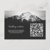 Zwart-wit bruiloft onder de bergen informatiekaartje (Voorkant)