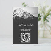 Zwart-wit bruiloft onder de bergen informatiekaartje (Staand voorkant)