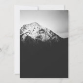Zwart-wit bruiloft onder de bergen kaart (Achterkant)