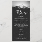 Zwart-wit bruiloft onder de bergen menu (Voorkant)