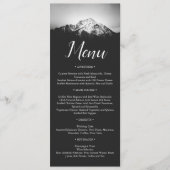 Zwart-wit bruiloft onder de bergen menu (Voorkant)