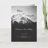 Zwart-wit bruiloft onder de bergen programma (Voorkant)