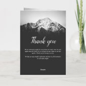 Zwart-wit bruiloft onder de bergen programma (Achterkant)