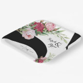 Zwart-wit bruiloft papier Bord (Gebogen)