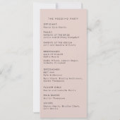 zwart-wit bruiloft programma (Achterkant)