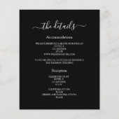 Zwart wit bruiloft programma details QR code (Voorkant)