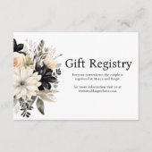 Zwart-wit bruiloft register behuizing Kaart (Voorkant)