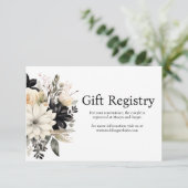 Zwart-wit bruiloft register behuizing Kaart (Staand voorkant)