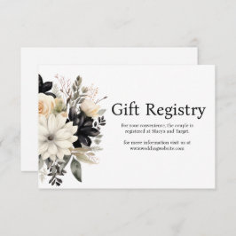 Zwart-wit bruiloft register behuizing Kaart