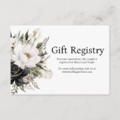 Zwart-wit bruiloft register behuizing Kaart (Voorkant)