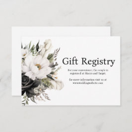 Zwart-wit bruiloft register behuizing Kaart