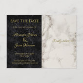 Zwart-wit bruiloft Save The Date Kaart (Achterkant)