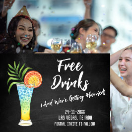 Zwart-wit bruiloft Save The Date Kaart