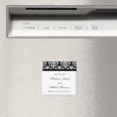 Zwart-wit bruiloft Save the Date Magnet (Insitu (Vaatwasser))