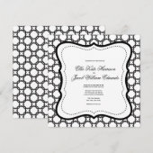  zwart-wit bruiloft uitnodiging (Voorkant / Achterkant)