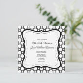  zwart-wit bruiloft uitnodiging (Staand voorkant)