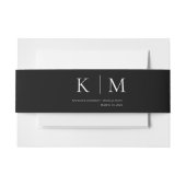 Zwart-wit-bruiloft Uitnodigingen Wikkel (Voorkant Voorbeeld)