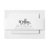 Zwart-wit bruiloft uitnodigingen wikkel (Voorkant Voorbeeld)