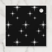 Zwart & Wit Bruiloft Viering Wijnfles Labels (Achterkant)