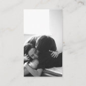 Zwart-wit bruiloft website QR code foto RSVP Informatiekaartje (Achterkant)