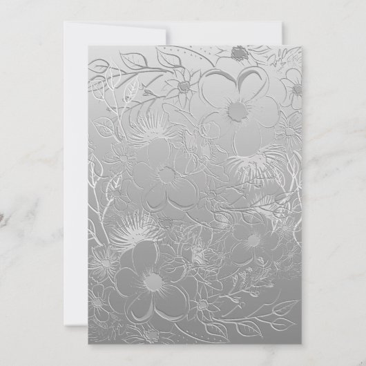 Zwart-wit bruiloftsfeest kaart (Achterkant)