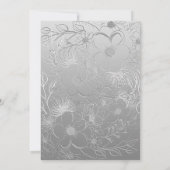 Zwart-wit bruiloftsreceptie kaart (Achterkant)