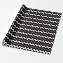 Zwart Wit Bruin Chevron Stripe