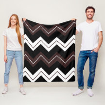 Zwart Wit Bruin Chevron Stripe