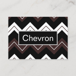 Zwart Wit Bruin Chevron Stripe Visitekaartje