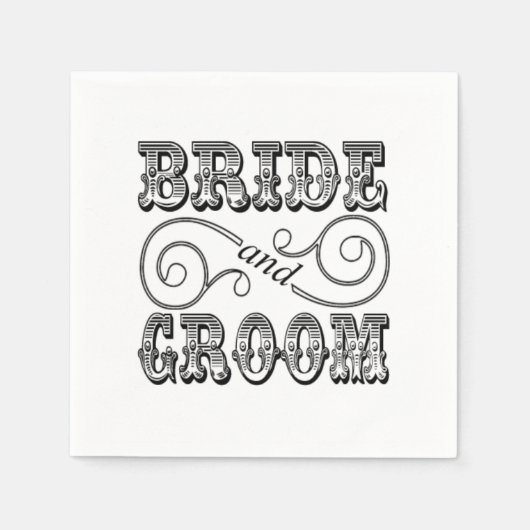 Zwart-wit bruin en bruin design servetten (Voorkant)