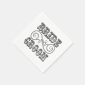 Zwart-wit bruin en bruin design servetten (Hoek)