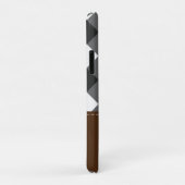 Zwart Wit Bruin Gepersonaliseerde Plaid Case-Mate iPhone Case (Achterkant/rechts)