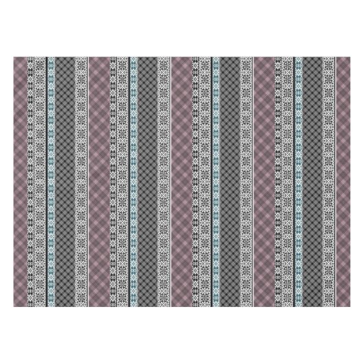 Zwart-wit bruin patchwork kant tafelkleed (Voorkant (Horizontaal))