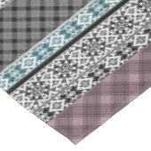 Zwart-wit bruin patchwork kant tafelkleed (Gekanteld)