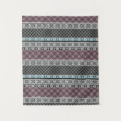 Zwart-wit bruin patchwork kant wandkleed (Voorkant)