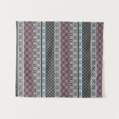 Zwart-wit bruin patchwork kant wandkleed (Voorkant (horizontaal))