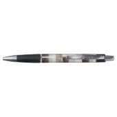 Zwart Wit Bruine Vierkanten Pen (Achterkant)