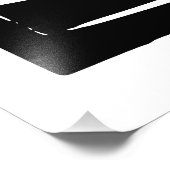 Zwart-wit brullende Leeuw Lino Cut Foto Afdruk (Hoek)