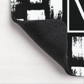 Zwart-wit Brush Abstract Muismat (Hoek)