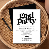 Zwart wit budget afstudeerder pet modern feest uit