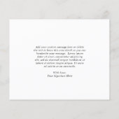 Zwart-wit budget bruiloft bedankkaart (Achterkant)