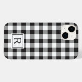 Zwart wit Buffalo Aangepast monogram controleren Case-Mate iPhone Case (Achterkant (horizontaal))